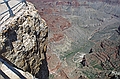 Looking down into Grand Canyon from Angels Window